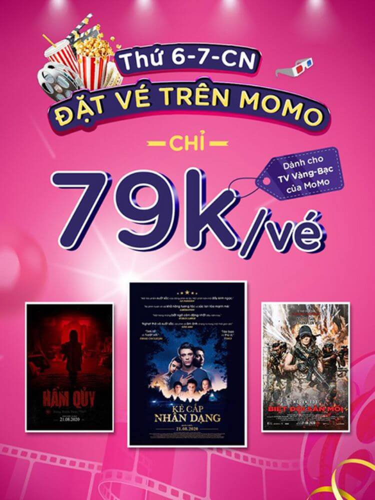 Săn vé 79.000đ trên app Momo