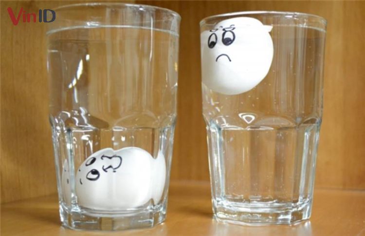 Bỏ trứng vào nước để kiểm tra trứng gà hỏng