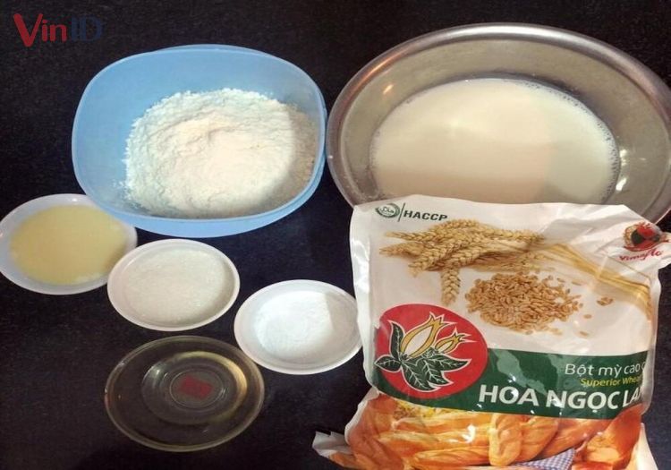 Nguyên liệu chế biến bánh bao chiên sữa