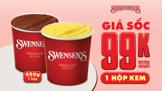 [Hà Nội] Kem Swensen's giảm giá 38% - chỉ còn 99K