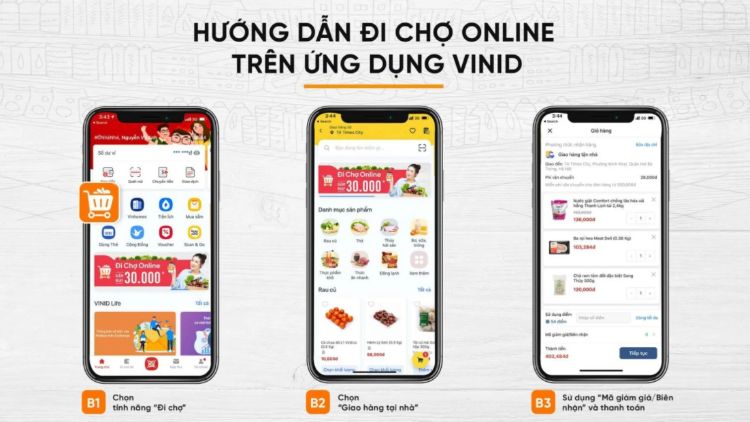 Ghé thăm chợ trực tuyến trong ứng dụng VINID
