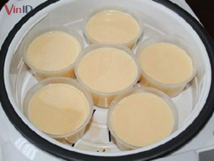 Hấp bánh flan