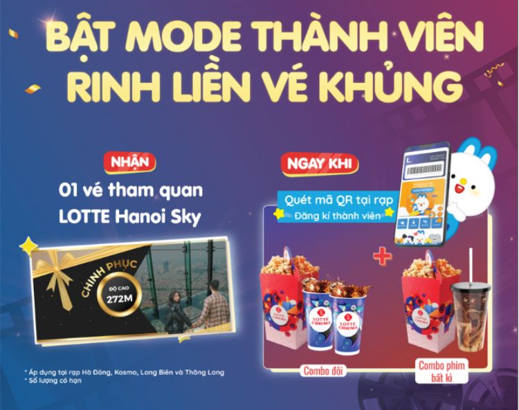 Khuyến mãi hot tích lũy L.POINT tại các rạp Lotte Cinema