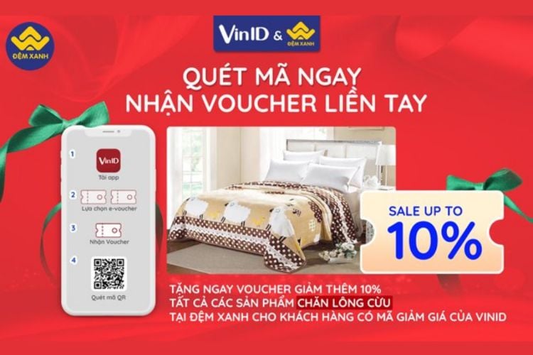 Voucher mua hàng tại Đệm Xanh từ VinID