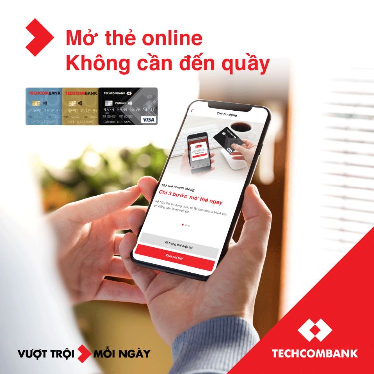 Hướng dẫn cụ thể cơ hội cởi thẻ tín dụng thanh toán Techcombank online.